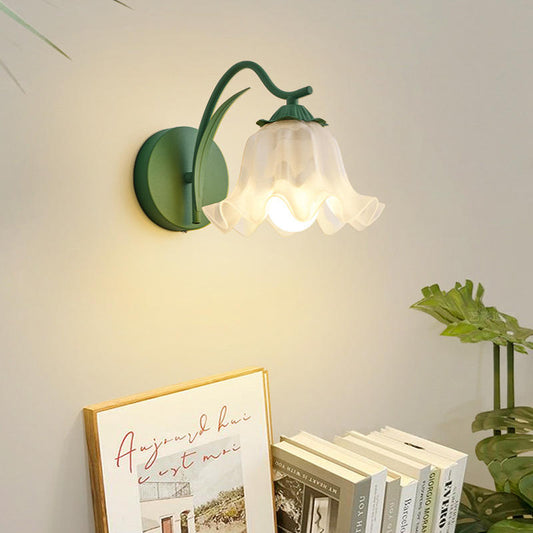 French Retro Wandlampe | Vintage Garten- und Blumenleuchte im nostalgischen Stil