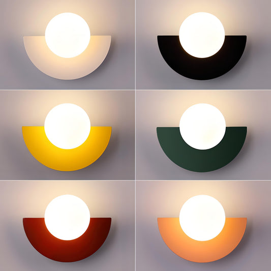 Nordic Halbkreis Wandleuchte | Moderne LED Wandlampe für Schlafzimmer & Wohnräume